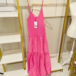 NWT Long tiered Zara Tank Dress